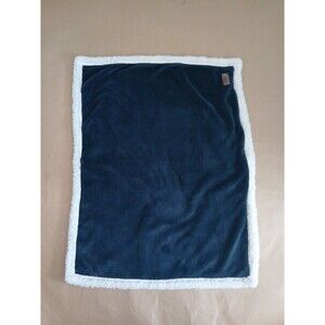 UGG Blue Sherpa Lined Fleece Baby Blanket Luxe
